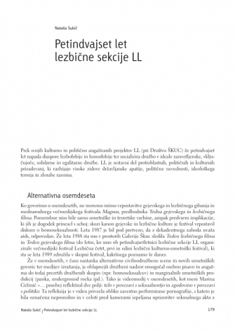 Petindvajset let lezbične sekcije LL