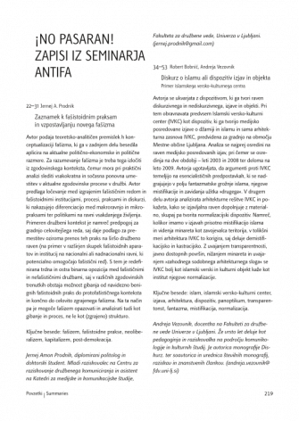 Summaries: ¡No pasarán!: Notes from AntiFa Seminar