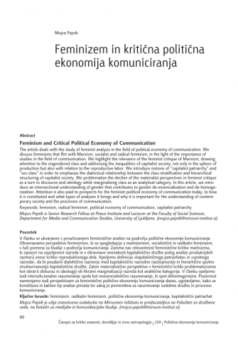 Feminism and Critical Political Economy of Communication
