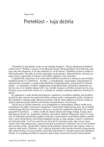 Preteklost – tuja dežela