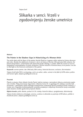 The Painter in the Shadow: Gaps in Historicizing of a Woman Artist