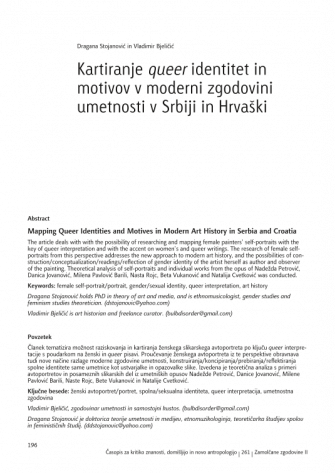 Kartiranje queer identitet in motivov v moderni zgodovini umetnosti v Srbiji in Hrvaški