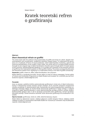 Kratek teoretski refren o grafitiranju