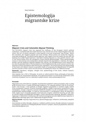 Epistemologija migrantske krize