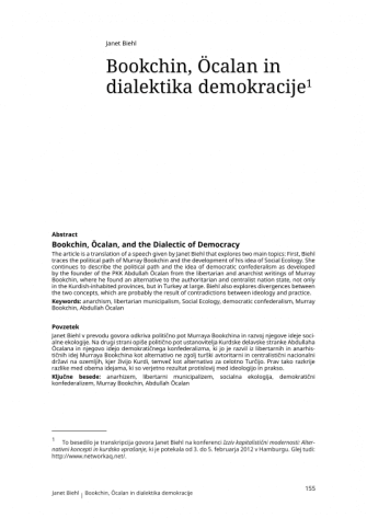 Bookchin, Öcalan, and the Dialectic of Democracy
