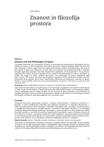 Znanost in filozofija prostora