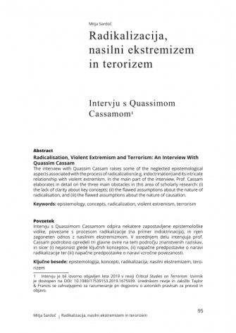 Radicalisation, Violent Extremism and Terrorism: An Interview With Quassim Cassam