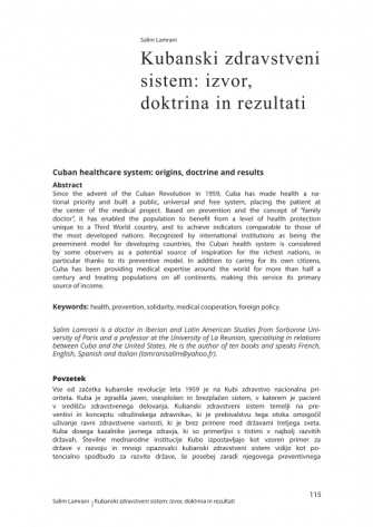 Kubanski zdravstveni sistem: izvor, doktrina in rezultati