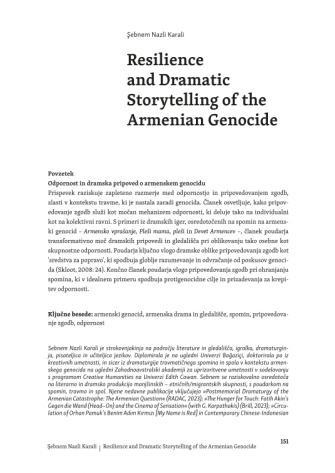 Odpornost in dramska pripoved o armenskem genocidu